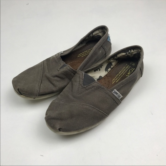 Toms Grey Slip On Sz 7.5 - Picture 2 of 7